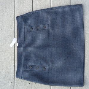 NWT Loft Wool Blend Sailor Button Tweed Skirt